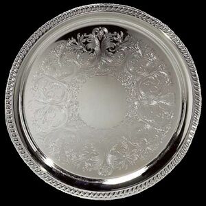 Vintage Birk's Primrose Silver Platter Plate